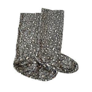 Women's Boot Liners Socks New Chinese Laundry Co Size Medium Grey Cheetah Print